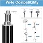 Support d'éclairage Photographie Kit: 1x Support Lumineux Aluminium Réglable 200cm et 1x Trépied Girafe Bras 140cm avec Double C