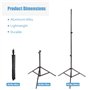 Support d'éclairage Photographie Kit: 1x Support Lumineux Aluminium Réglable 200cm et 1x Trépied Girafe Bras 140cm avec Double C