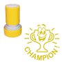 Champion ! (motif joyeux trophée) Tampon Auto-Encreur Enseignant - Encre Or