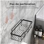 OUSFOT Étagère Douche sans Perçage 5 PCS Etagere Salle de Bain Panier Salle de Bain Support Douche Noir en Acier Inoxydable pour