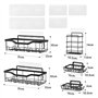 OUSFOT Étagère Douche sans Perçage 5 PCS Etagere Salle de Bain Panier Salle de Bain Support Douche Noir en Acier Inoxydable pour