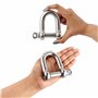 Belle Vous Manille de Levage M15 à Vis en Forme de D avec Goupilles (Lot de 2) - Manille INOX Solides - Epaisseur 1,5 cm et Capa