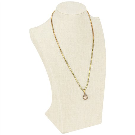 BELLE VOUS Presentoir Collier Buste en Lin - 11