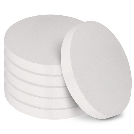 Belle Vous Lot de 6 Support Polystyrene Rond - Diamètre 30 cm