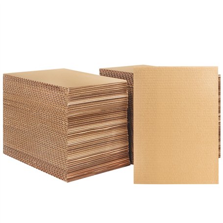 Belle Vous Papier Kraft Ondulée Marron (Lot de 100) - 18 x 12
