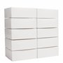 Kurtzy Boite Cadeau Blanche (Lot de 100) – Boîte Blanche Papier Kraft 12 x 12 x 5 cm - Boite Carton Blanche Emballage Cadeau Fac