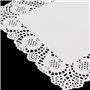Belle Vous Napperon Papier Dentelle Rectangulaire Blanc (Lot de 100) - 36,5 x 26 cm - Napperon Dentelle pour Gâteau, Décorations