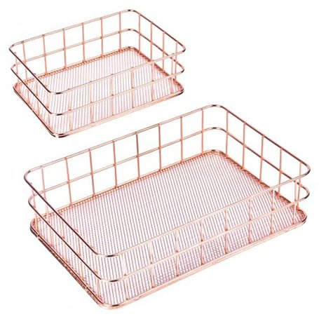 Pinsheng 2 Pièces Panier de Rangement en Fer Forgé