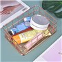 Pinsheng 2 Pièces Panier de Rangement en Fer Forgé, Paniers de Rangement en Fil Métallique pour Organisateur de Bureau en Or Ros