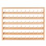 Kurtzy Support Bobine en Bois Mural 60 Bobines - Stand Organisateur avec Crochets Muraux - Debout ou Suspendu - Porte Bobine en