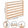 Kurtzy Support Bobine en Bois Mural 60 Bobines - Stand Organisateur avec Crochets Muraux - Debout ou Suspendu - Porte Bobine en