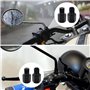 4 Pièces Adaptateur Vis Rétroviseur Moto, Adaptateur de Miroir de Moto Scooter, M10 Filetage Droit Vers M10 Filetage à Gauche/Fi