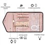 Sac à Bijoux en Rouleau Pochette Bijoux Voyage en Imperméable, Organisateur de Bijoux Sac Rangement de Bijoux Pliable, Rouleaux