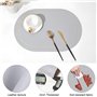 4PCS Set de Table PU, Lavable Antidérapant Imperméable Résistant à la Chaleur Ovales Set de Table, Sets de Table Lavable Double