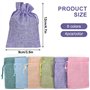 6 Couleur Sacs de Toile de Jute
