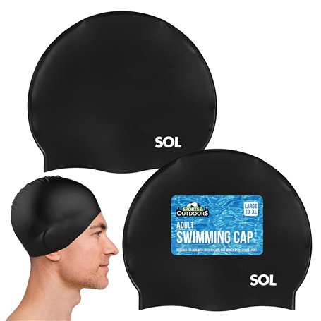 SOL Lot de 2 bonnets de bain pour adultes