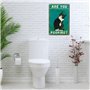 Panneau Drôle de Chat Noir are You Pooping Décoration