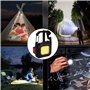 2Pcs Mini portable LED lampe de travail porte-clés lampe de poche, 7 modes USB rechargeable COB porte-clés avec tournevis décaps