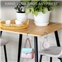 Kurtzy Lot de 6 Crochets de Table pour Sac à Main - Crochet Pliable pour Sacs a Main - Accessoire Accroche Sac pour Table et Bur