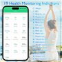 Mapille Balance Connectée Bluetooth, Pèse Personne Numériques, Balance Pese Personne avec écran LED et 19 Données Corporelles, P
