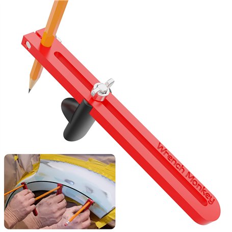 Wrench Monkey Kit d'outils de marquage de ligne pour arche de roue et carrosserie