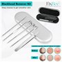 Professionnel Tire Comedon Point Noir Extracteur de points noirs Comédons Perce Bouton Blackhead Remover Set, 5 pcs acier inoxyd
