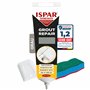 ISPAR Mortier de joints gris 250 g – Enduit prêt à l'emploi pour joints de carrelage avec spatule – Peinture pour réparation des