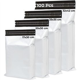 UGIX Enveloppe Plastique Expedition, 100Pcs-4 Tailles Différentes - Autoadhésive Emballage Colis Vetement-Résiste à l’eau et aux UGIX Enveloppe Plastique Expedition