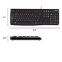 Logitech K120 Clavier Filaire pour Windows, USB Plug-and-Play, Taille Standard, Résistant Eclaboussures, Barre D'Espacement Incu