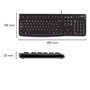 Logitech K120 Clavier Filaire pour Windows, USB Plug-and-Play, Taille Standard, Résistant Eclaboussures, Barre D'Espacement Incu