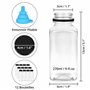 Winter Shore Petites Bouteilles Plastiques Vides 270 ml [Lot de 12] - Bouteilles Sensorielles Transparentes - Bouchon Anti-Fuite