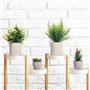 Winter Shore Plantes Artificielles Interieur (Lot 4) Petite Plante Artificielle Decoration Style Champetre - Fausse Plante en Po
