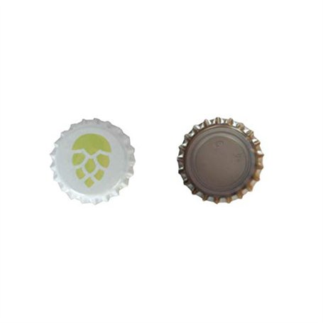 Bouchons de couronne | 26 mm | Motif tête | 100 pièces | Absorbe l’oxygène | Pour bouteilles de bière
