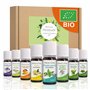 Coffret 8 x 10 ml Huiles Essentielles BIO distillées en FRANCE + Guide d'Aromathérapie PDF | HEBBD
