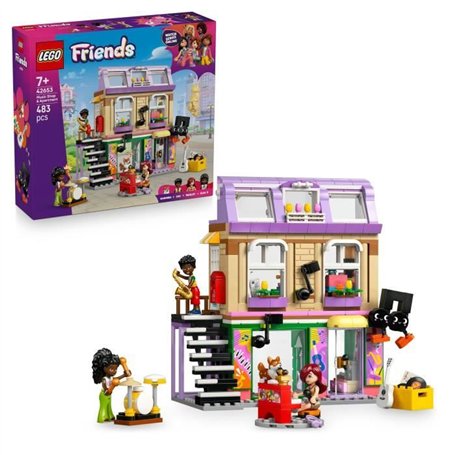 LEGO Friends 42653 Le Magasin de Musique et l'Appartement - Jeu pour Fille des 7 Ans