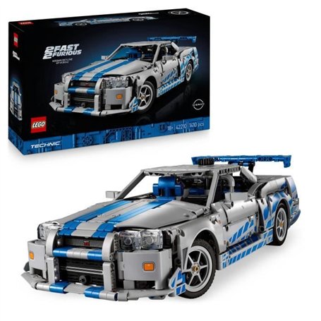 LEGO Technic 42210 Voiture Nissan Skyline GT-R (R34) 2 Fast 2 Furious - Set pour Adulte