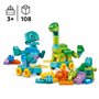 LEGO DUPLO Ma Ville 10451 Dinosaures sur Roues 3-en-1 - Jeu d'éveil des 3 ans