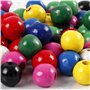 Mélange de perles en bois