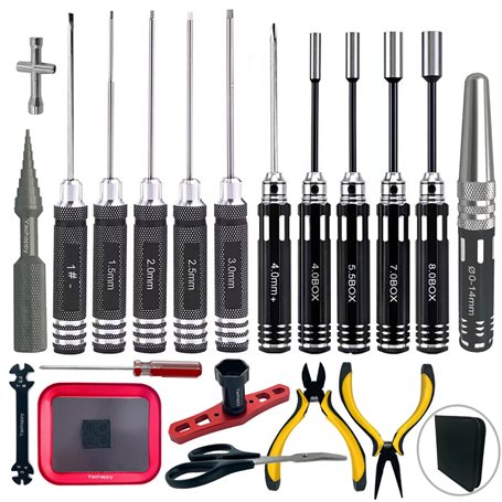 Yaohappy Kit d'Outils RC 20 en 1 - Tournevis Plat/Phillips/Hexagonaux - Clé à Roue