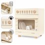 Mamabrum Lave-Vaisselle Jouet en Bois pour Enfants - Set Cuisine avec 6 Aimants, 2 Grandes Assiettes, 2 Petites Assiettes, 2 Tas