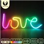 Lumière néon LED RVB LOVE signe lumière USB LED lumière maison panneau lumineux veilleuse amour changement de couleur sur la tél