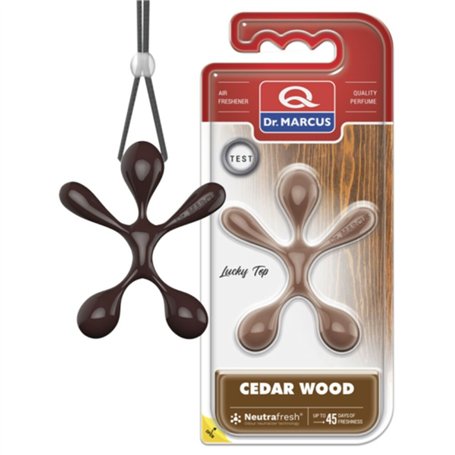 Désodorisant Pour Voiture Dr Marcus Lucky Top Bois de cèdre Plastique Parfum Pendentif (12 Unités)