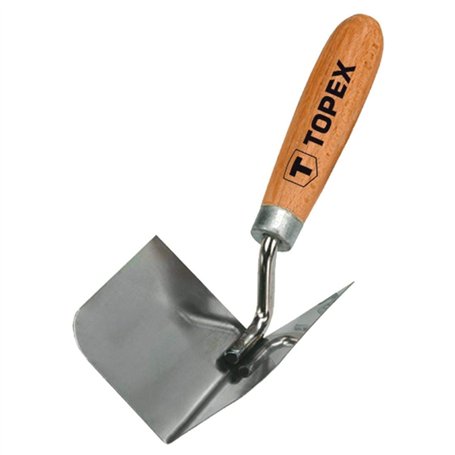 Coins Intérieurs de Platoir en acier inoxydable manche en bois 80 x 60 x 60 mm 90 ° Coin Truelle Truelle intérieur Truelle d'ang