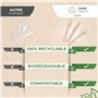 Love Nature Fourchette Jetable 100 pièces - Couverts Jetables en Bois - Fourchettes Écologiques et Biodégradables - Solides pour