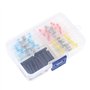 Retoo 100pcs Connecteur Bout à Bout de Fil Thermorétractable, Cosses Electriques à Sertir Thermorétractables, Thermosoudable Kit