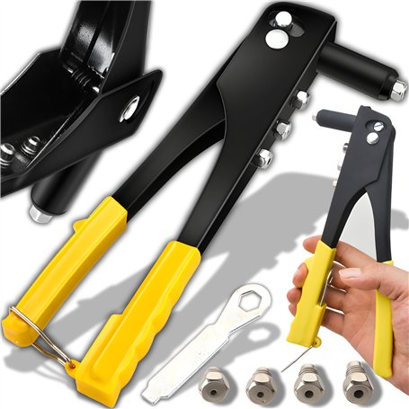 Retoo Pince à riveter aveugle robuste avec poignée ergonomique pour rivets aveugles en acier - Pince à riveter manuelle pour riv