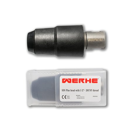 Mandrin de perçage WERHE® SDS Plus à partir d'un adaptateur 1/2-20UNF - Montage SDS Plus - Pièce d'adaptation pour l'utilisation