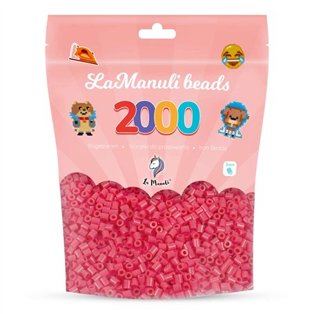La Manuli Perles à Repasser 2000 Pièces 5mm - Kit Loisirs Créatifs - Sac Refermable - DIY pour Enfants et Adultes