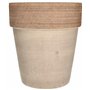 KOTARBAU® Pot de fleurs en terre cuite - Diamètre : 28 cm - Résistant au gel - Bord nervuré - Café