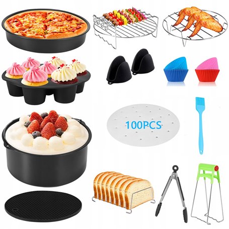 Max Air Fryer Accessoires – Lot de 13 pièces pour Ninja Foodi – Cosori – Tefal – Tour et plus – Compatible avec toutes les frite